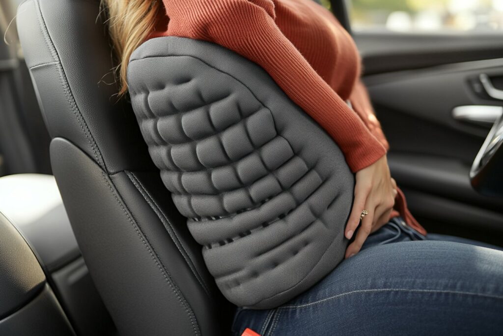 Soulagez votre dos lors de longs trajets en voiture avec un coussin lombaire ergonomique