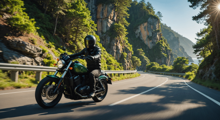 Balades moto : routes côtières et forêts