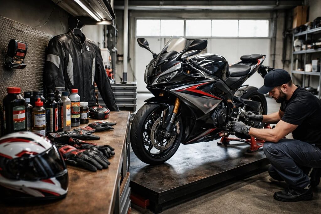 Entretenir moto budget optimisé avec pièces Motul, Castrol et équipements Dafy Moto